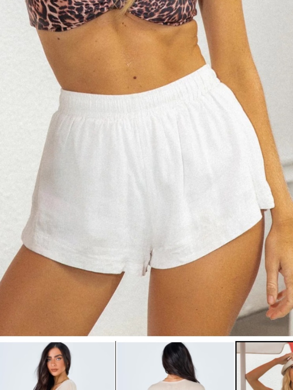 beach house shorts off white princess polly